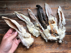 Kaninører med pels, 150g