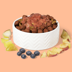 Fairfresh Topping, æble, pærer og blåbær