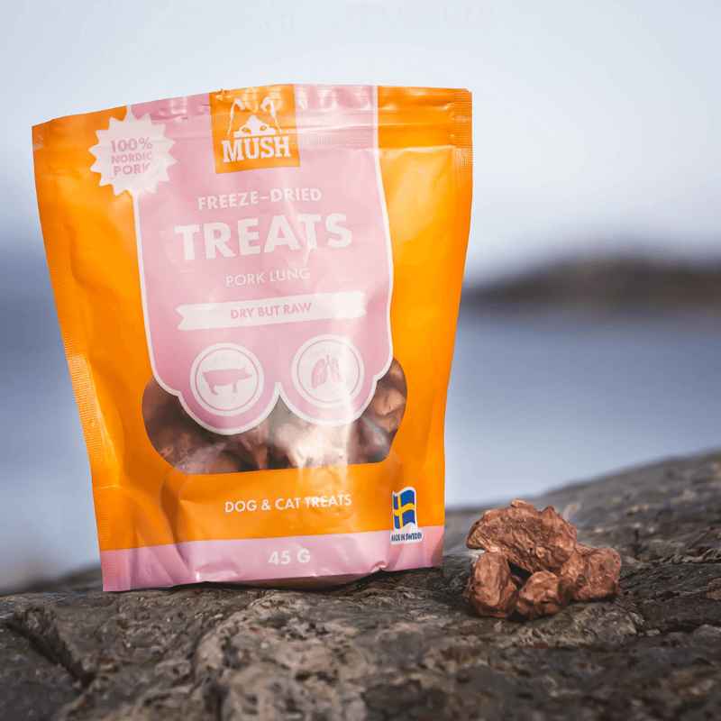 Mush frysetørrede griselunge, 55g