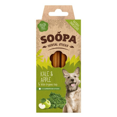 SOOPA Dental Sticks Kale & Apple, 100g (Bedst før 21.01.24)