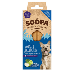 SOOPA Dental Sticks æble & blåbær, 100g