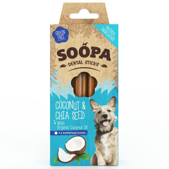 SOOPA Dental Sticks Coconut & Chia Seed, 100g