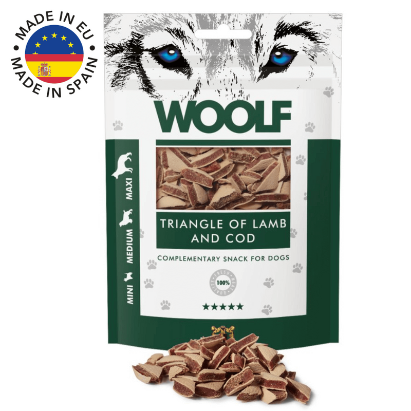 Woolf Triangle lam og torsk, 100g
