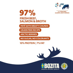 Bozita Purely Paté laks & okse, 370g