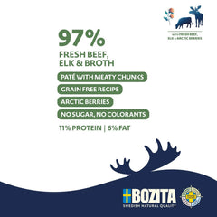 Bozita Purely Paté elg & okse, 370g