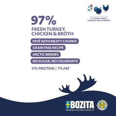 Bozita Purely Paté puppy & junior kalkun, 370g