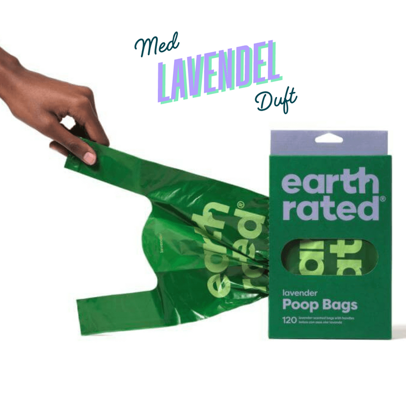 Earth Rated hundeposer (med hank), kasse med 120 stk