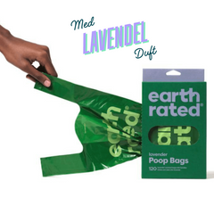 Earth Rated hundeposer (med hank), kasse med 120 stk