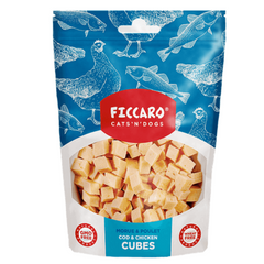 Ficcaro torsk & kylling cubes, 100g