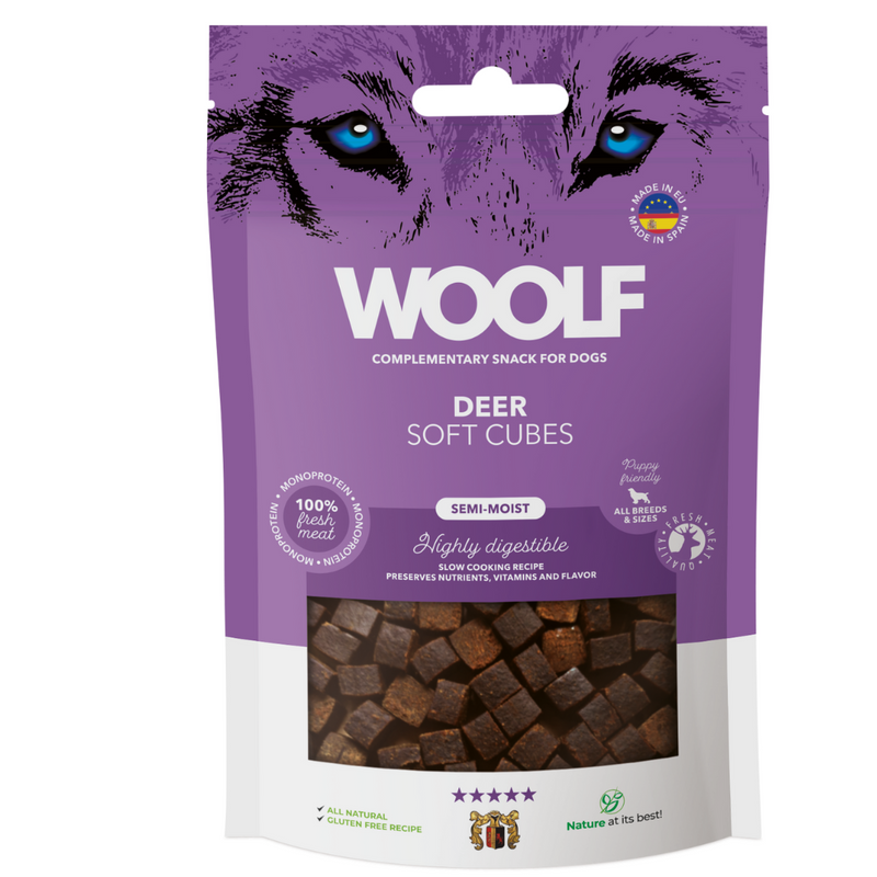 Woolf Soft cubes, hjort 100g