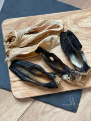 Jr lammeører med pels, 100g
