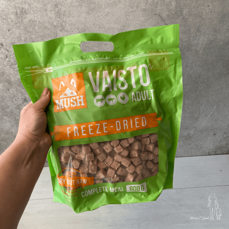 MUSH Vaisto® Grøn frysetørret fuldfoder (okse, gris, kylling)