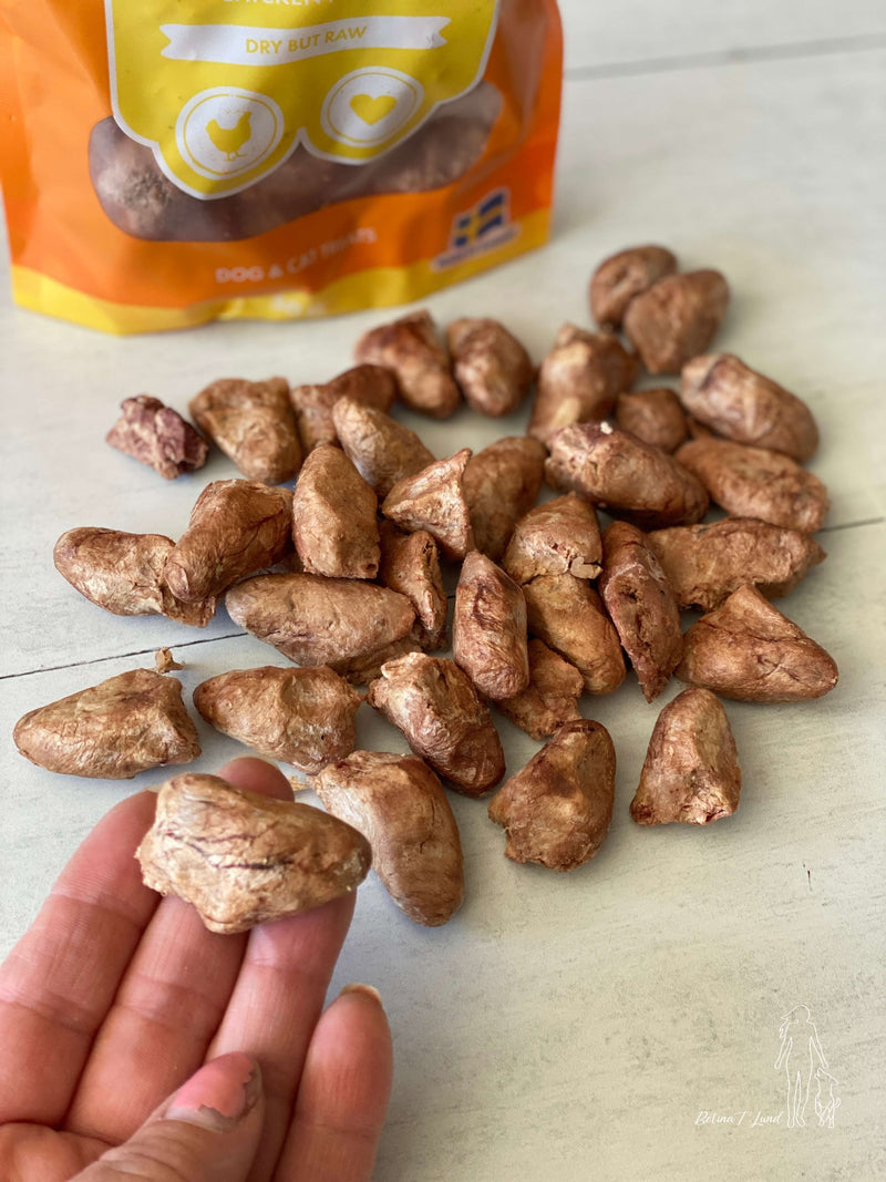 Mush frysetørrede kyllingehjerter (hele), 55g