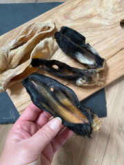 Jr lammeører med pels, 100g