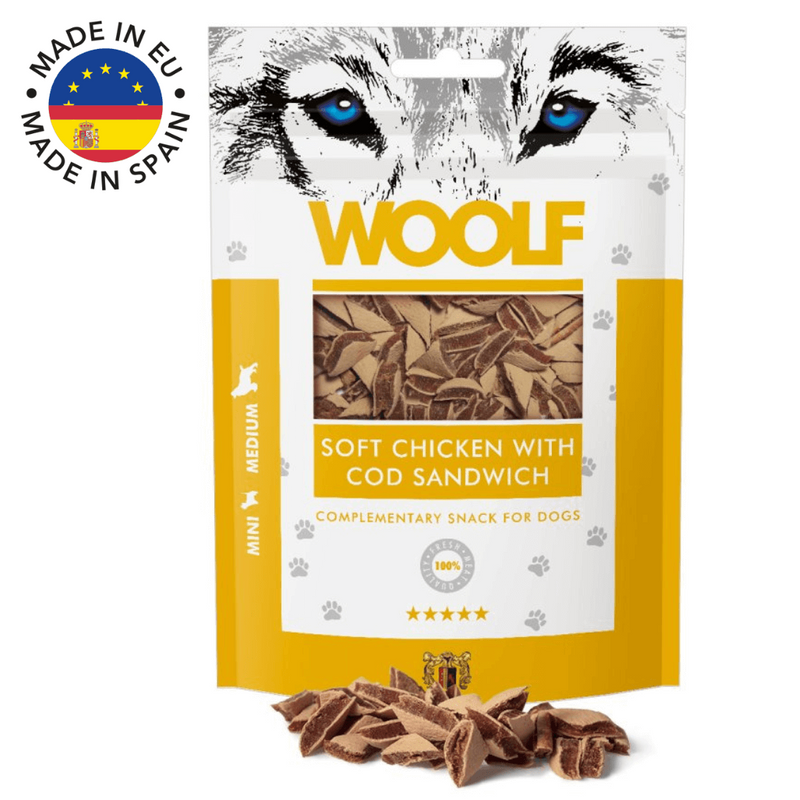 Woolf Triangle Kylling & Torsk, 100g