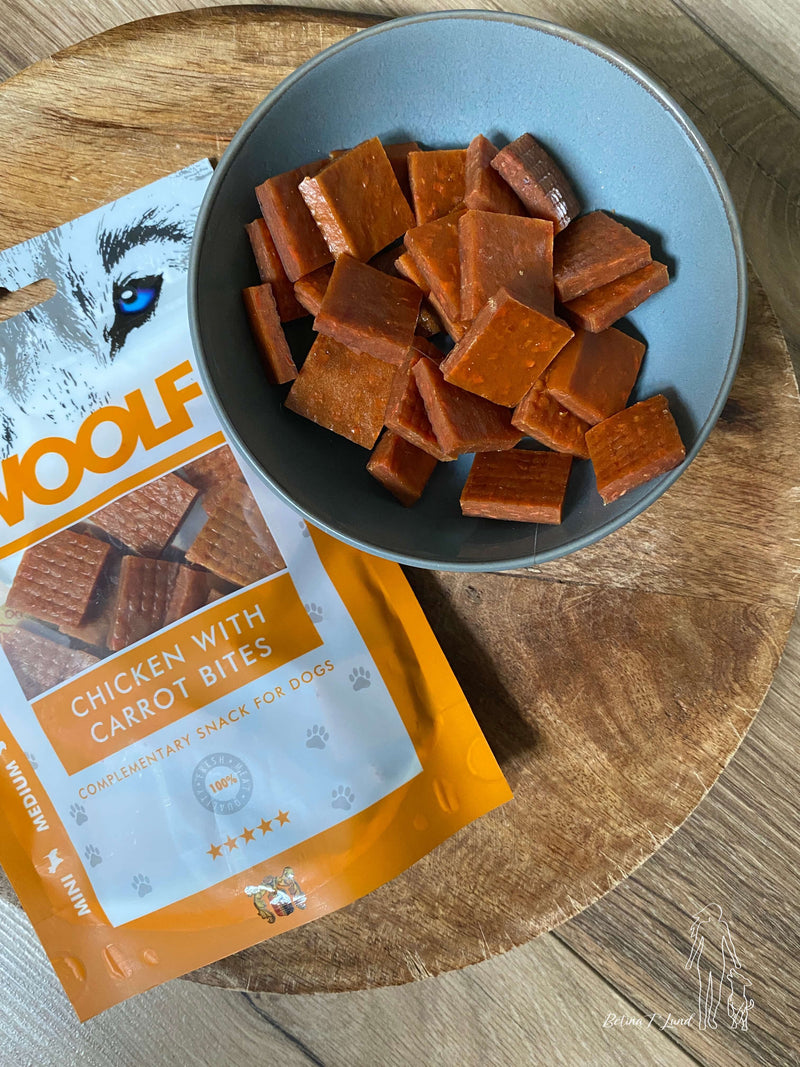Woolf chicken with carrot bites, 100g
