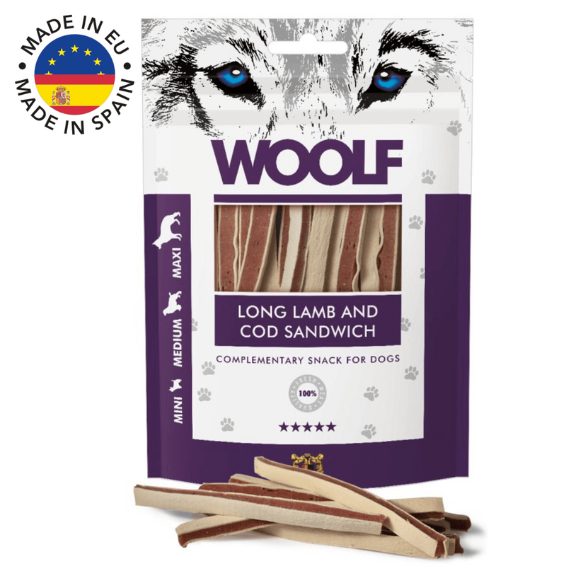 Woolf Long lam & torsk, 100g