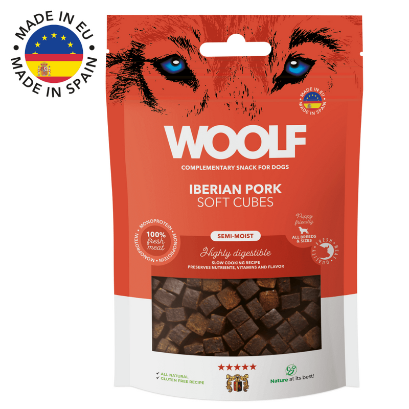Woolf Soft cubes, iberisk svin 100g