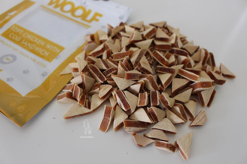 Woolf Triangle Kylling & Torsk, 100g