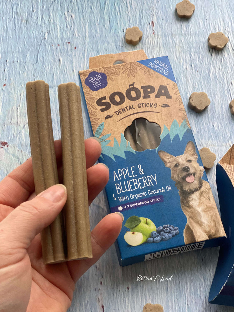 SOOPA Dental Sticks æble & blåbær, 100g