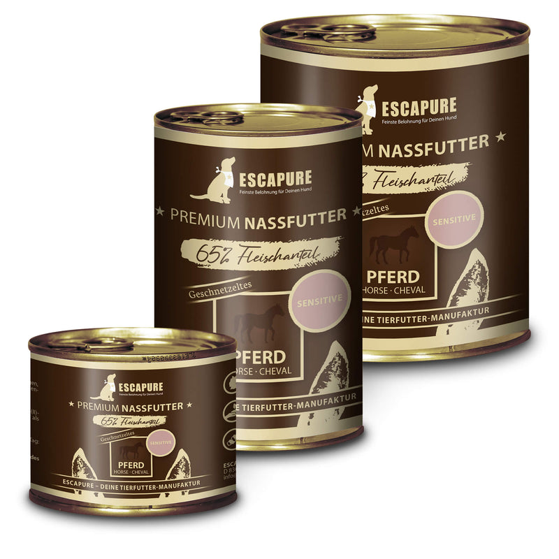 Escapure vådfoder med hest, 400g