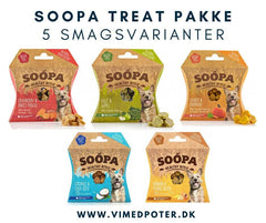 6 x Soopa Healthy Bites, (1 af hver variant)