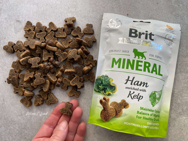 Brit mineral puppy, med skinke & kelp, 150g