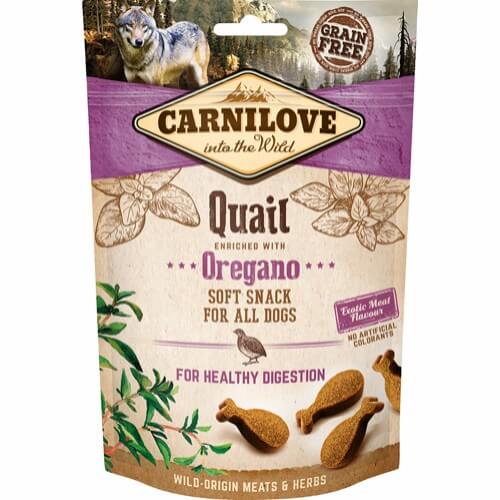 Carnilove Semi Moist godbidder, Vagtel & oregano, 200g