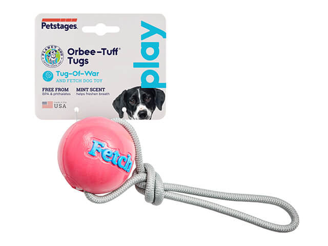 Planet Dog Orbee-Tuff, bold med reb, pink