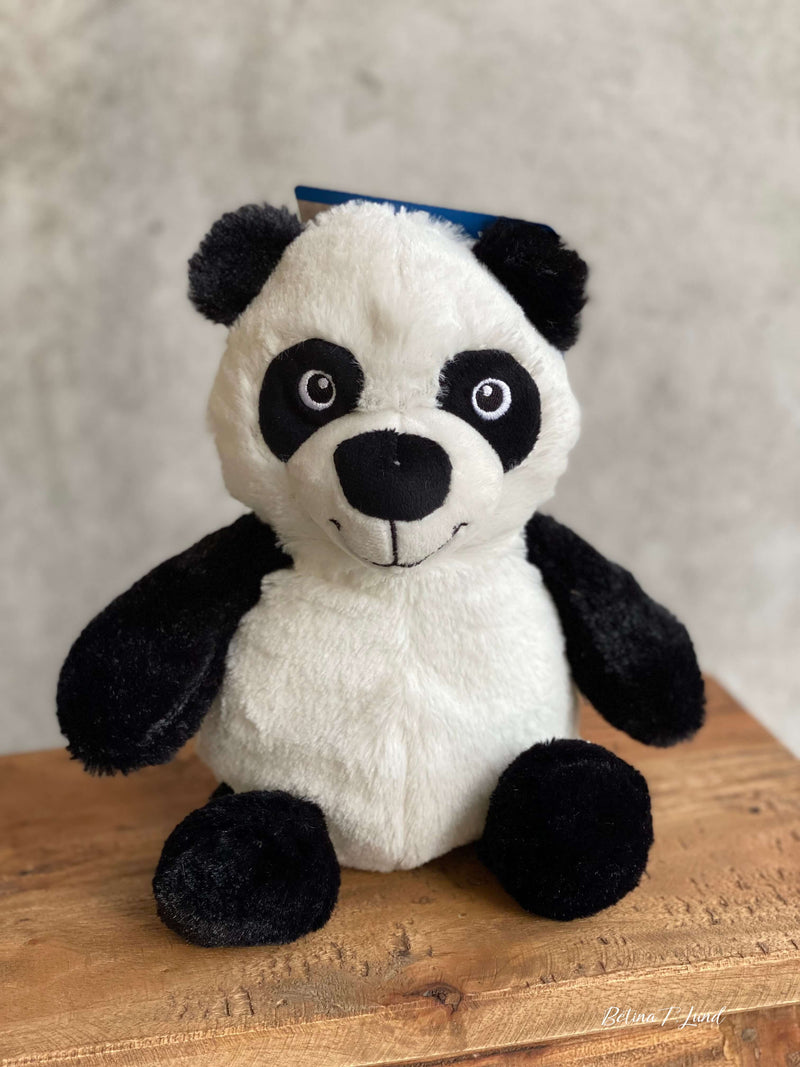 Panda plysbamse I 26 cm