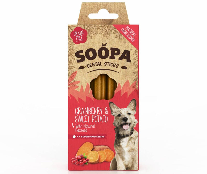 SOOPA Dental Sticks Cranberry & Sweet Potato, 100g