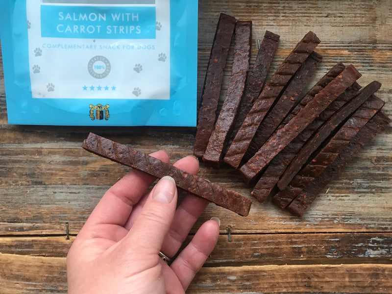 Woolf Laks & Gulerod Strips, 100g