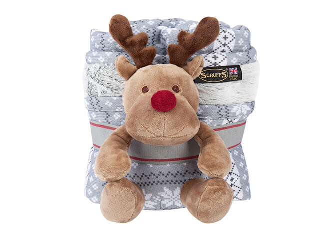 Scruffs jule tæppe + bamse