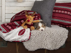 Scruffs jule tæppe + bamse, grå