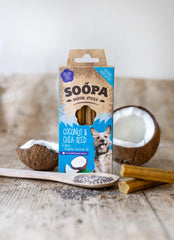 SOOPA Dental Sticks Coconut & Chia Seed, 100g (Bedst før 31.01.24)