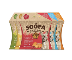 6 x Soopa Healthy Bites, (1 af hver variant)