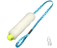 Sheepskin bungee chaser with tennis ball I Tug-e-nuff