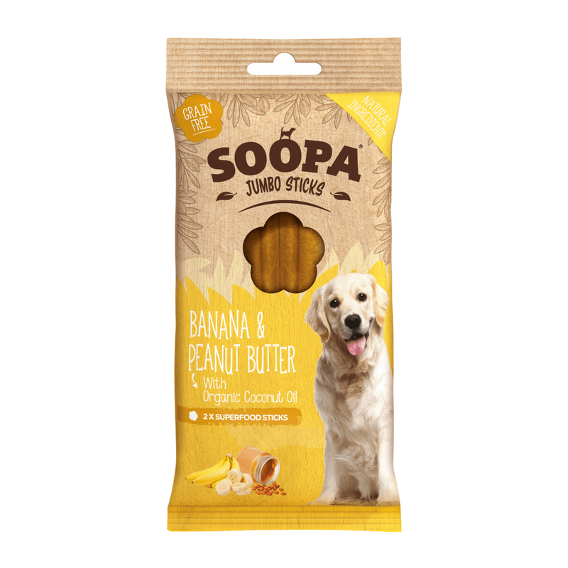 SOOPA JUMBO Sticks, Banan & Peanut Butter 170g