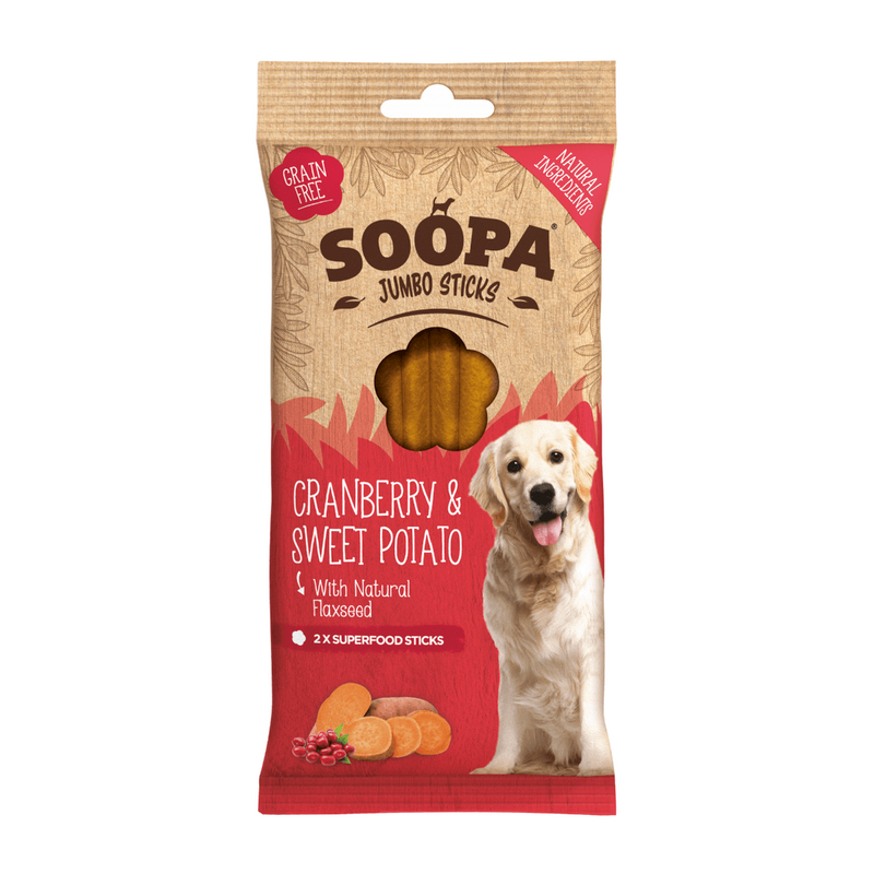 SOOPA JUMBO Sticks, Cranberry & Sweet Potato, 170g